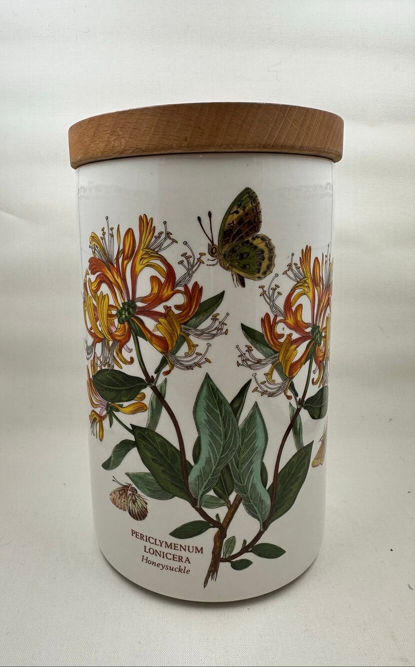Portmeirion Botanic Garden Ceramic Large Canister- Honeysuckle